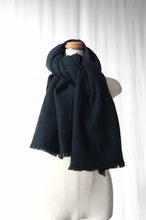 画像をギャラリービューアに読み込む, Cotton Wool W- Face Muffler (Navy×black)