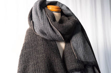 画像をギャラリービューアに読み込む, Cotton Wool W- Face Muffler (Brown×gray)